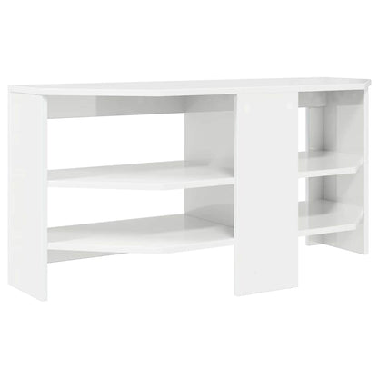vidaXL EckTVSchrank Hochglanz Weiß 102 x 40,5 x 45 cm Holzwerkstoff
