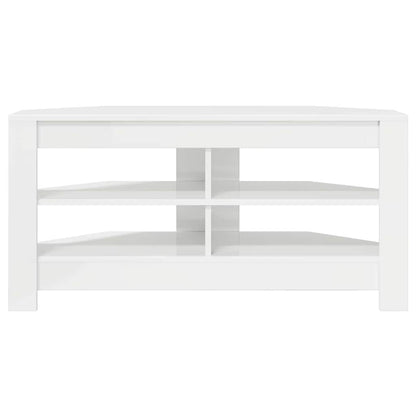 vidaXL EckTVSchrank Hochglanz Weiß 102 x 40,5 x 45 cm Holzwerkstoff