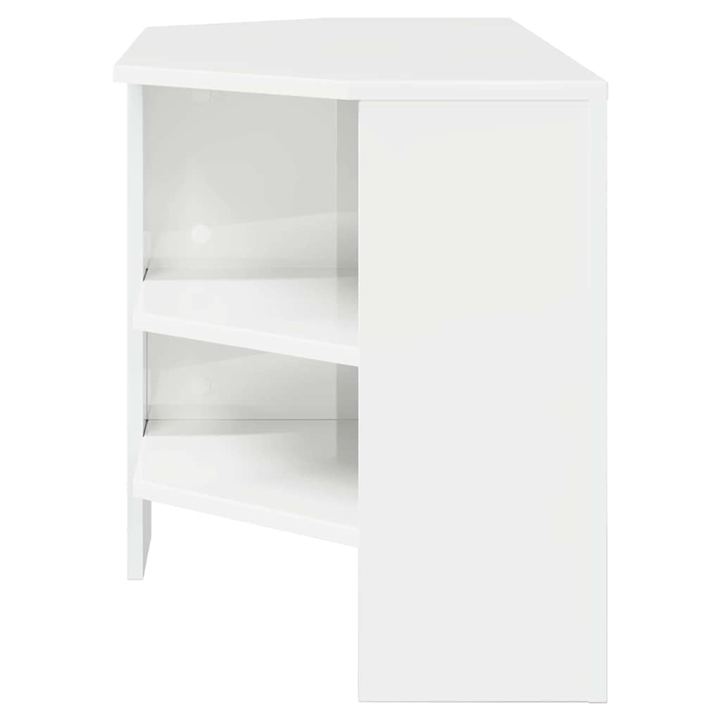 vidaXL EckTVSchrank Hochglanz Weiß 102 x 40,5 x 45 cm Holzwerkstoff