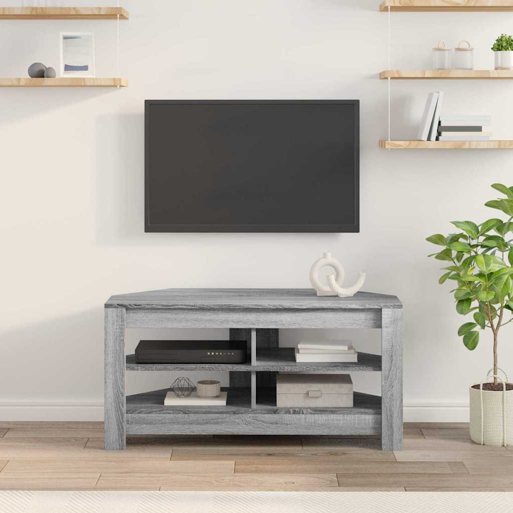 vidaXL EckTVSchrank Graues Sonoma 102 x 40,5 x 45 cm Holzwerkstoff