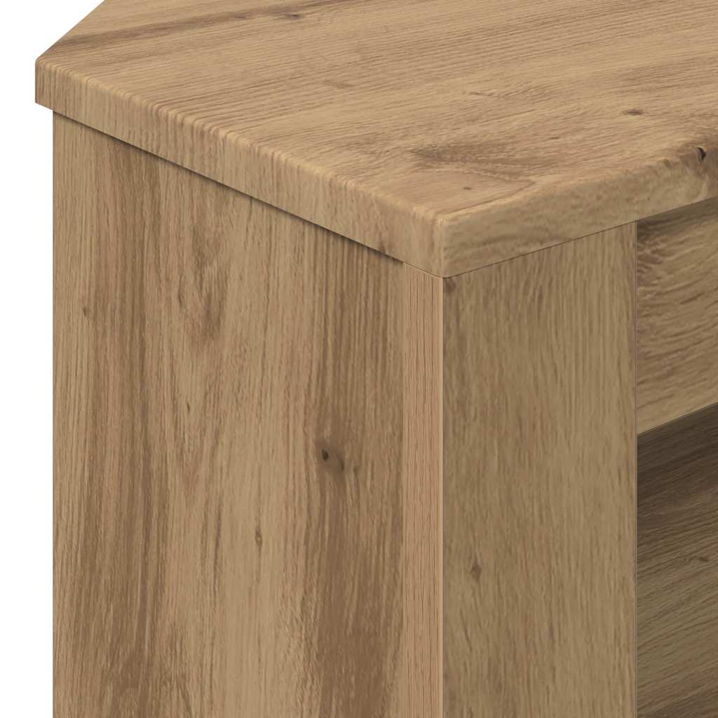 vidaXL EckTVSchrank Artisan-Eiche 102 x 40,5 x 45 cm Holzwerkstoff