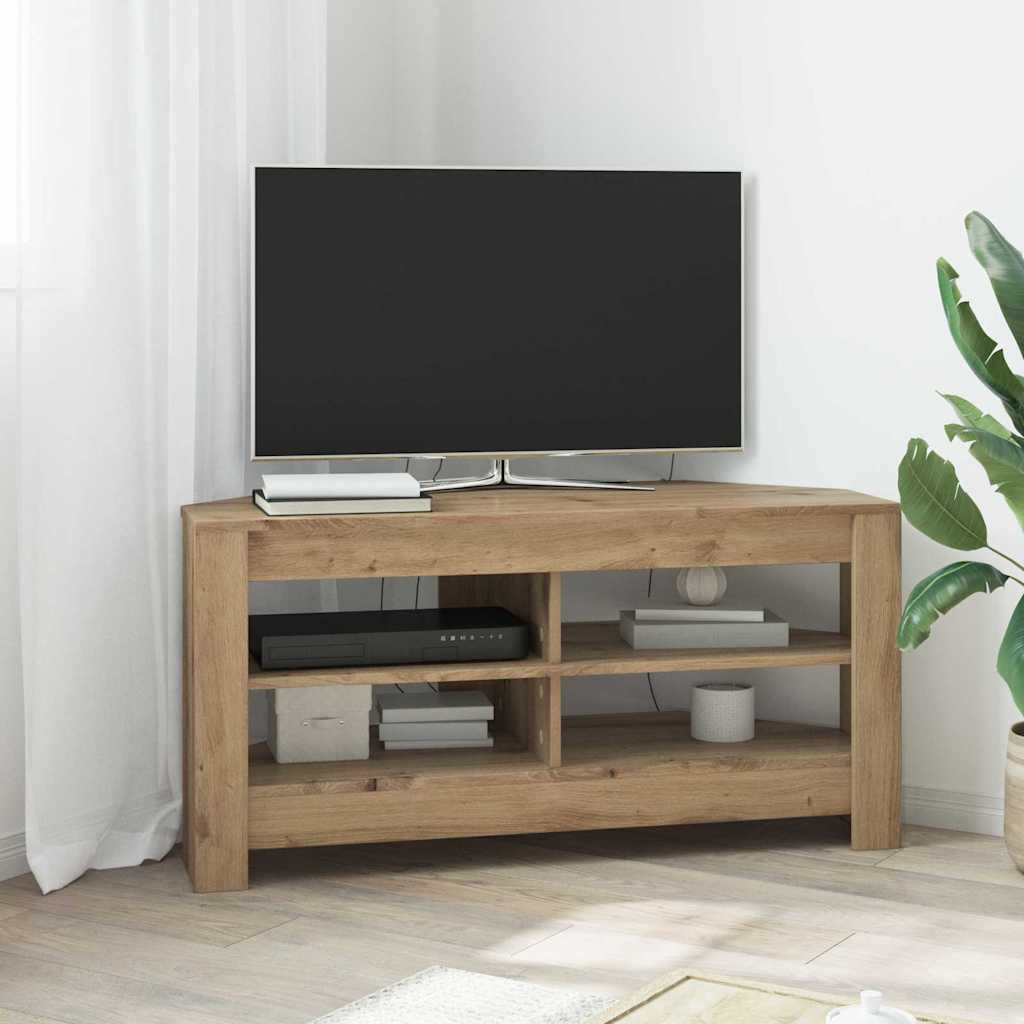 vidaXL EckTVSchrank Artisan-Eiche 102 x 40,5 x 45 cm Holzwerkstoff