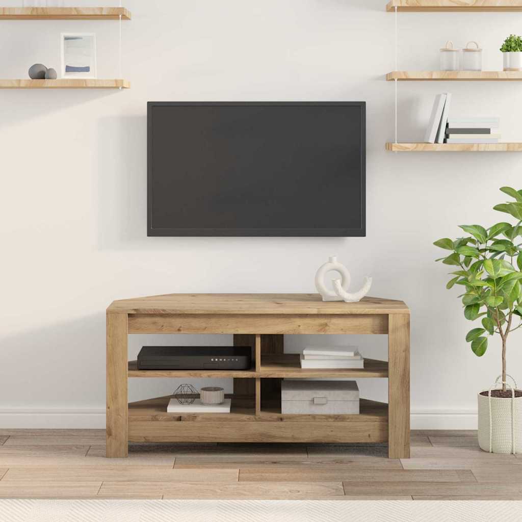 vidaXL EckTVSchrank Artisan-Eiche 102 x 40,5 x 45 cm Holzwerkstoff