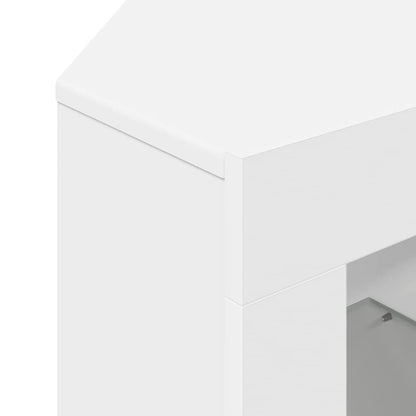 vidaXL Eck-LED-TV-Schrank Wandmontiert Weiß 100x40x68cm Holzwerkstoff