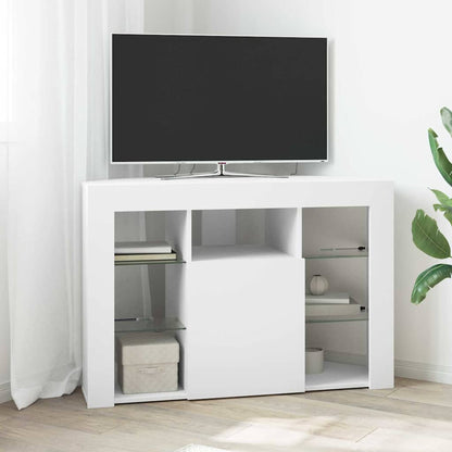 vidaXL Eck-LED-TV-Schrank Wandmontiert Weiß 100x40x68cm Holzwerkstoff