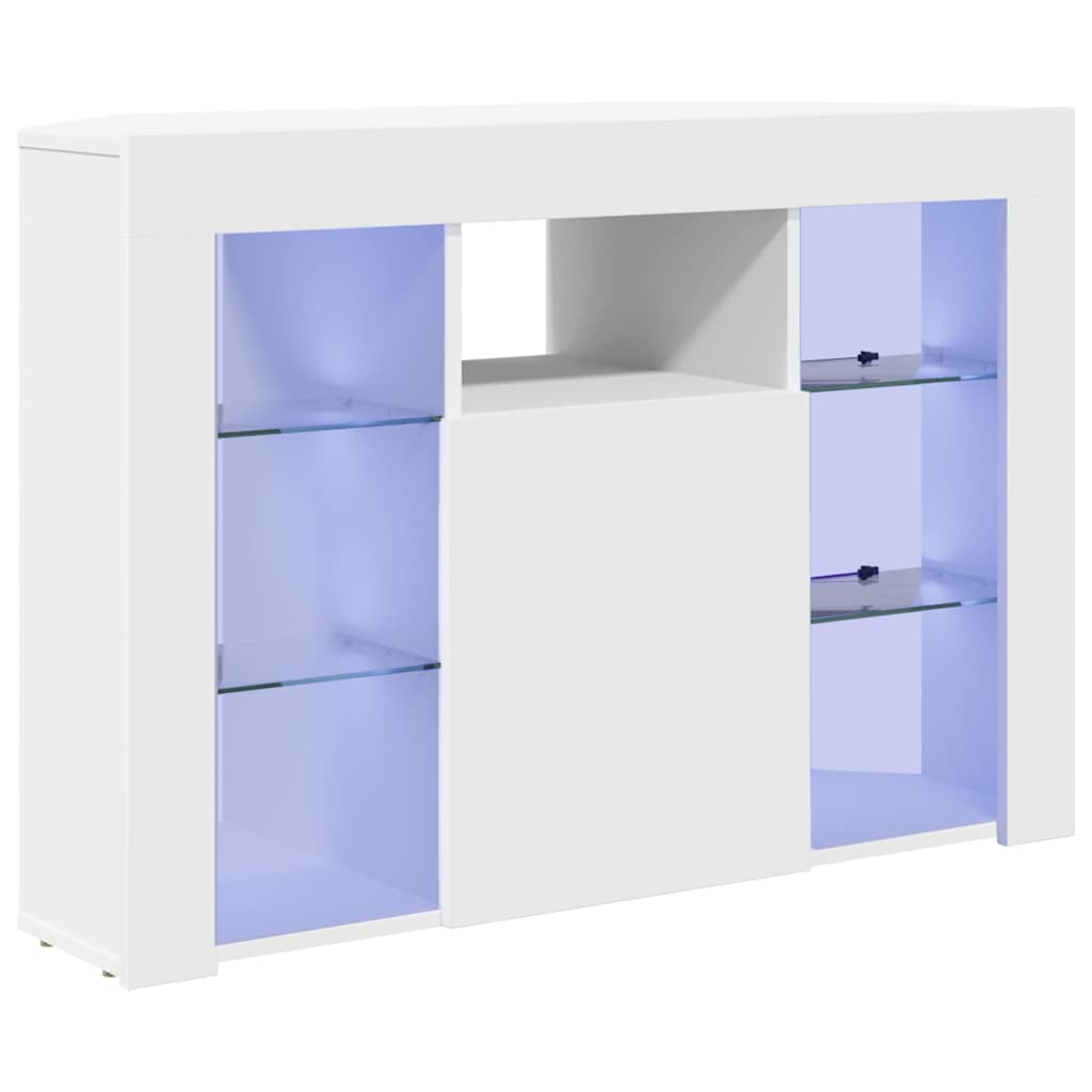 vidaXL Eck-LED-TV-Schrank Wandmontiert Weiß 100x40x68cm Holzwerkstoff