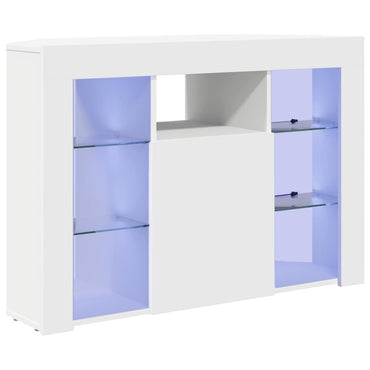 vidaXL Eck-LED-TV-Schrank Wandmontiert Weiß 100x40x68cm Holzwerkstoff