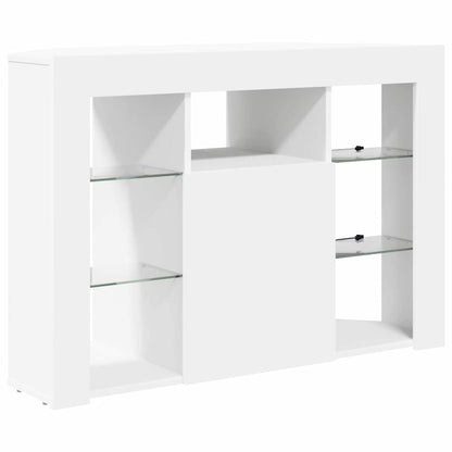 vidaXL Eck-LED-TV-Schrank Wandmontiert Weiß 100x40x68cm Holzwerkstoff