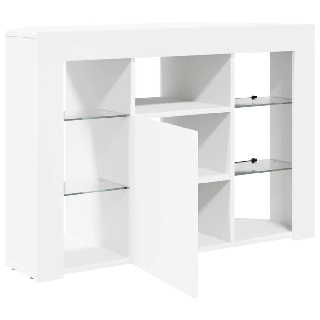 vidaXL Eck-LED-TV-Schrank Wandmontiert Weiß 100x40x68cm Holzwerkstoff