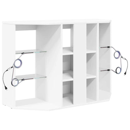 vidaXL Eck-LED-TV-Schrank Wandmontiert Weiß 100x40x68cm Holzwerkstoff