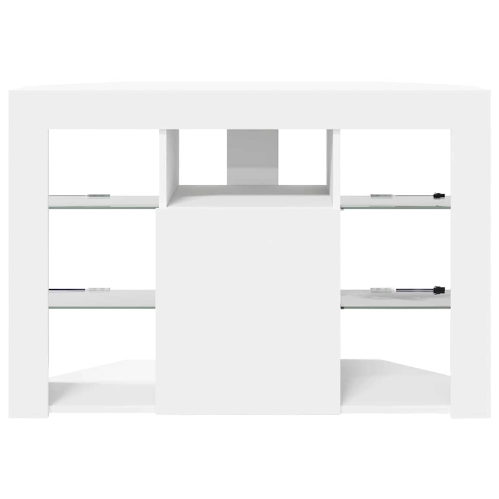 vidaXL Eck-LED-TV-Schrank Wandmontiert Weiß 100x40x68cm Holzwerkstoff