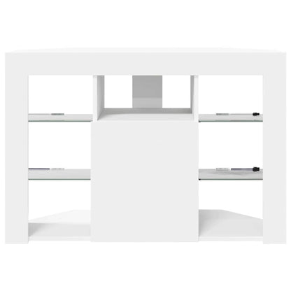 vidaXL Eck-LED-TV-Schrank Wandmontiert Weiß 100x40x68cm Holzwerkstoff