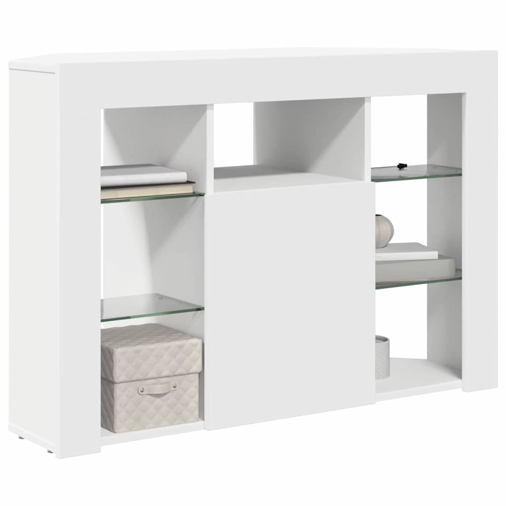 vidaXL Eck-LED-TV-Schrank Wandmontiert Weiß 100x40x68cm Holzwerkstoff
