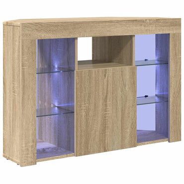 vidaXL Eck-LED-TV-Schrank Sonoma-Eiche 100x40x68cm Holzwerkstoff