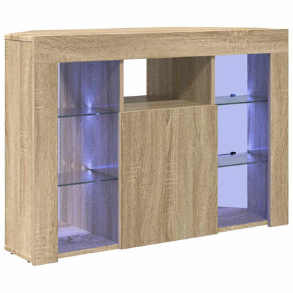 vidaXL Eck-LED-TV-Schrank Sonoma-Eiche 100x40x68cm Holzwerkstoff