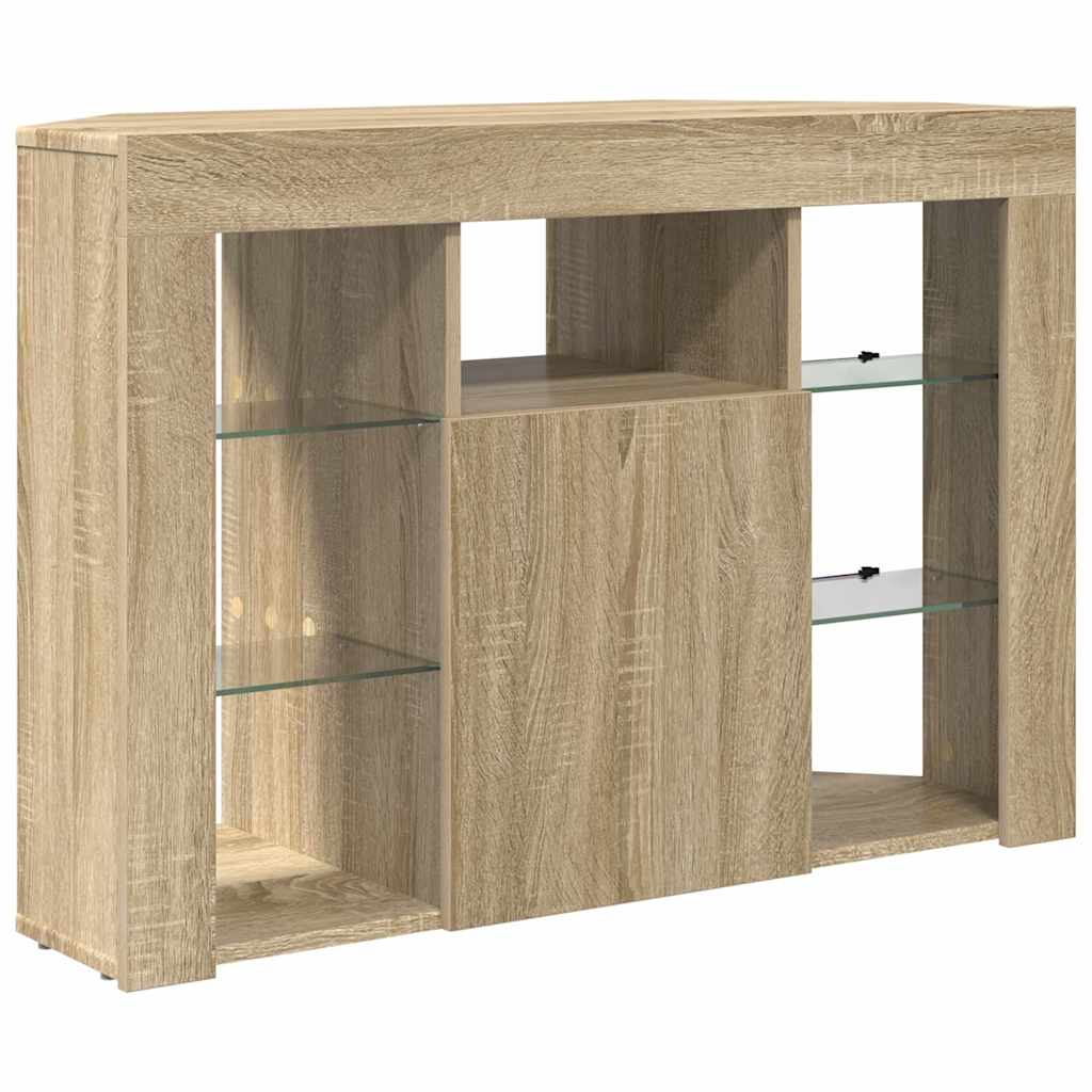 vidaXL Eck-LED-TV-Schrank Sonoma-Eiche 100x40x68cm Holzwerkstoff
