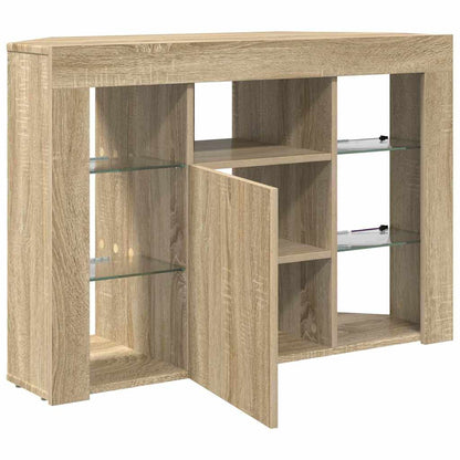 vidaXL Eck-LED-TV-Schrank Sonoma-Eiche 100x40x68cm Holzwerkstoff