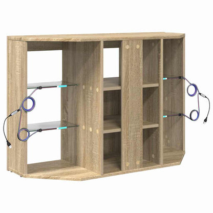 vidaXL Eck-LED-TV-Schrank Sonoma-Eiche 100x40x68cm Holzwerkstoff
