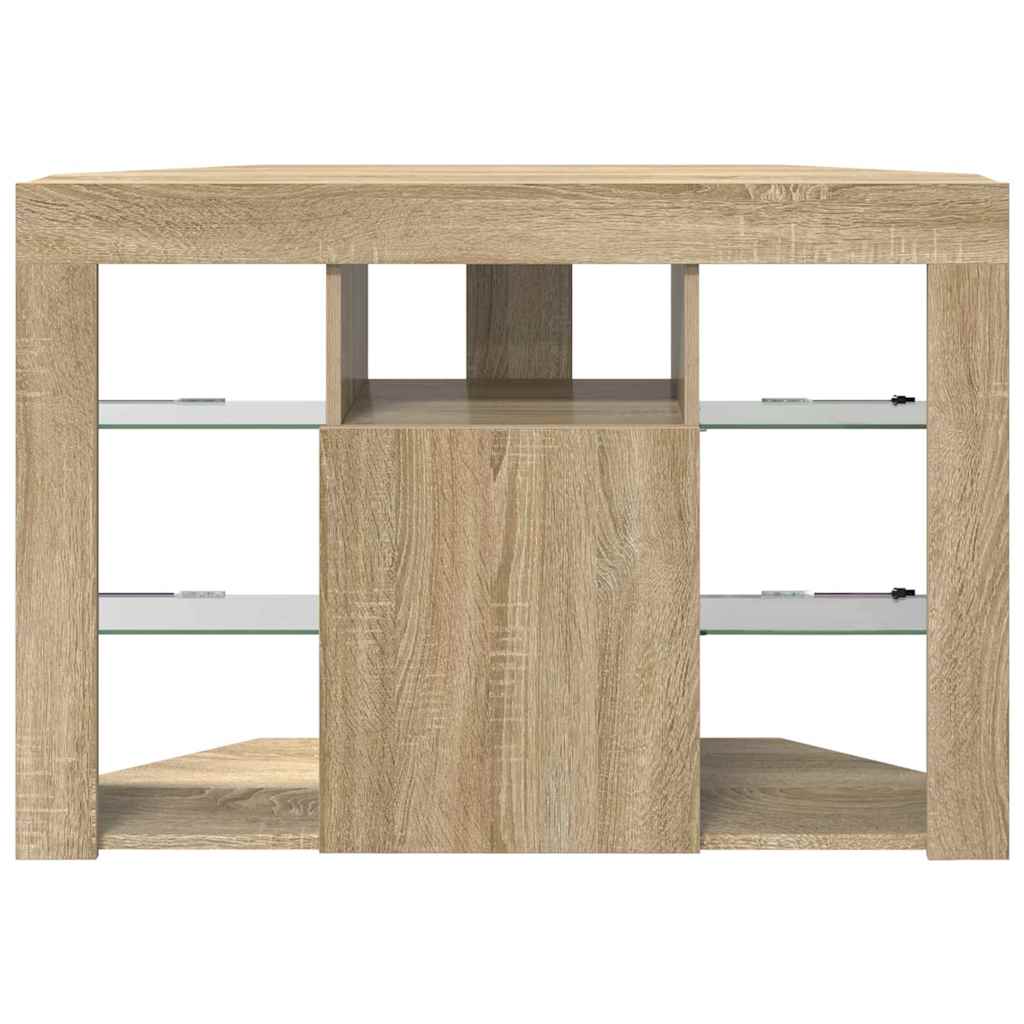 vidaXL Eck-LED-TV-Schrank Sonoma-Eiche 100x40x68cm Holzwerkstoff