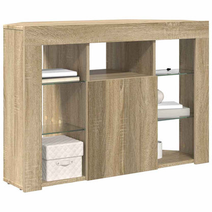 vidaXL Eck-LED-TV-Schrank Sonoma-Eiche 100x40x68cm Holzwerkstoff