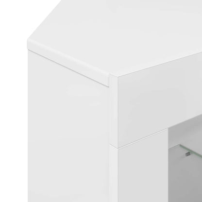vidaXL Eck-LED-TV-Schrank Hochglanz Weiß 100x40x68cm Holzwerkstoff
