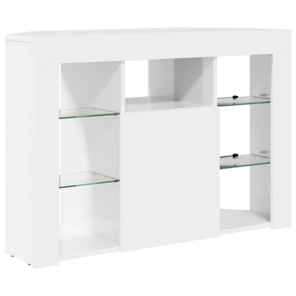 vidaXL Eck-LED-TV-Schrank Hochglanz Weiß 100x40x68cm Holzwerkstoff