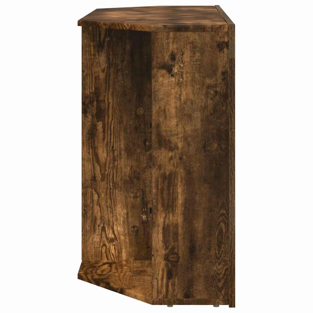 vidaXL Eck-LED-TV-Schrank Geräucherte Eiche 100x40x68cm Holzwerkstoff