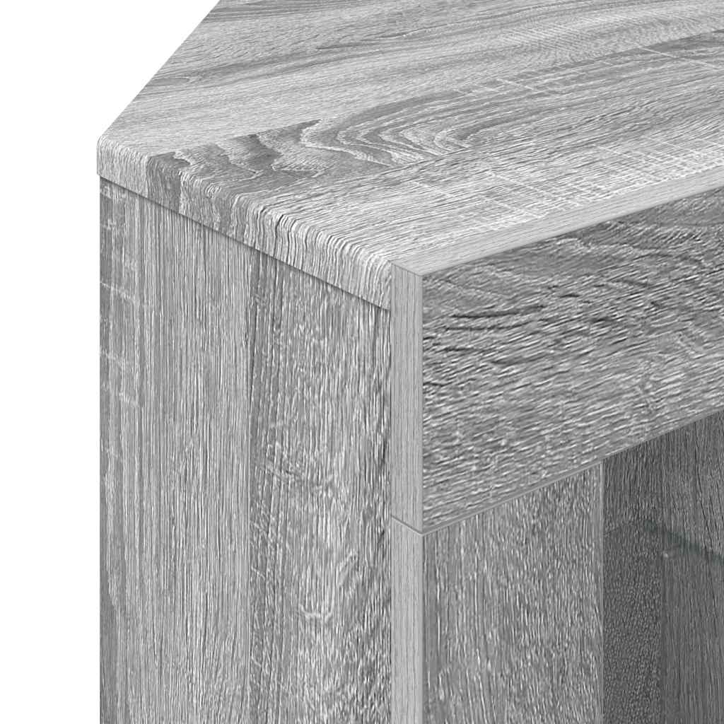 vidaXL Eck-LED-TV-Schrank Graues Sonoma 100x40x68cm Holzwerkstoff