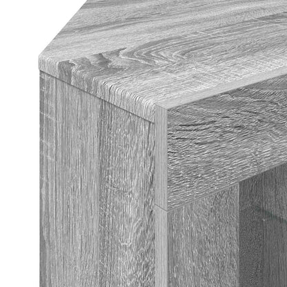vidaXL Eck-LED-TV-Schrank Graues Sonoma 100x40x68cm Holzwerkstoff