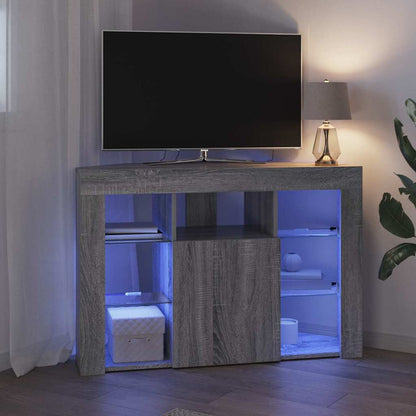 vidaXL Eck-LED-TV-Schrank Graues Sonoma 100x40x68cm Holzwerkstoff