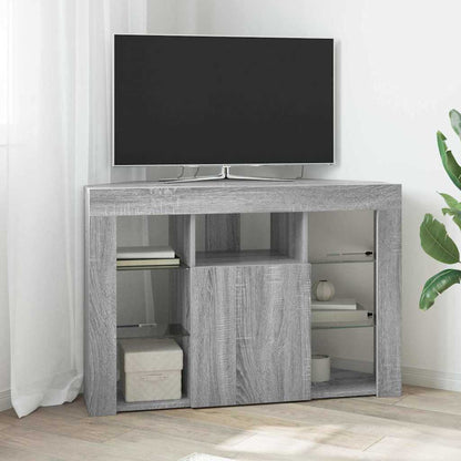 vidaXL Eck-LED-TV-Schrank Graues Sonoma 100x40x68cm Holzwerkstoff