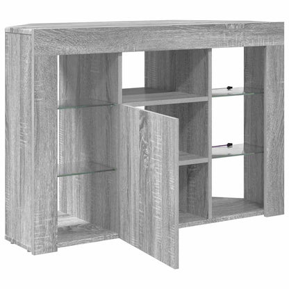 vidaXL Eck-LED-TV-Schrank Graues Sonoma 100x40x68cm Holzwerkstoff