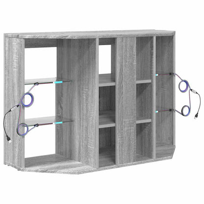 vidaXL Eck-LED-TV-Schrank Graues Sonoma 100x40x68cm Holzwerkstoff