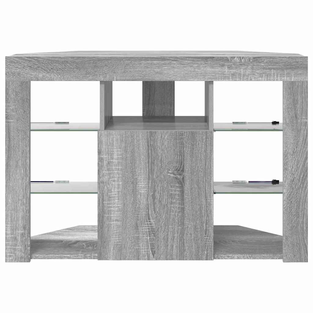 vidaXL Eck-LED-TV-Schrank Graues Sonoma 100x40x68cm Holzwerkstoff