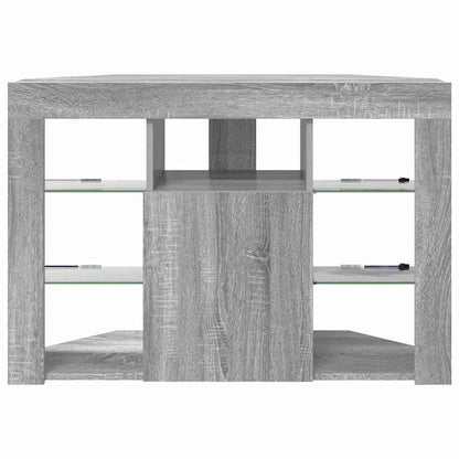 vidaXL Eck-LED-TV-Schrank Graues Sonoma 100x40x68cm Holzwerkstoff