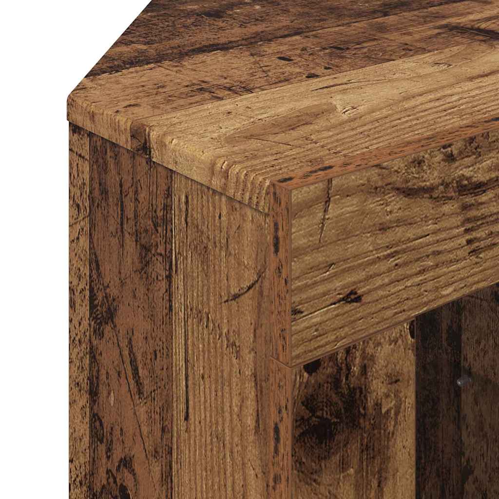 vidaXL Eck-LED-TV-Schrank Altholz 100x40x68cm Holzwerkstoff