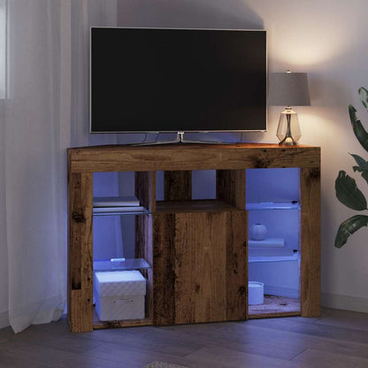 vidaXL Eck-LED-TV-Schrank Altholz 100x40x68cm Holzwerkstoff