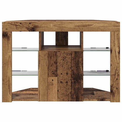 vidaXL Eck-LED-TV-Schrank Altholz 100x40x68cm Holzwerkstoff