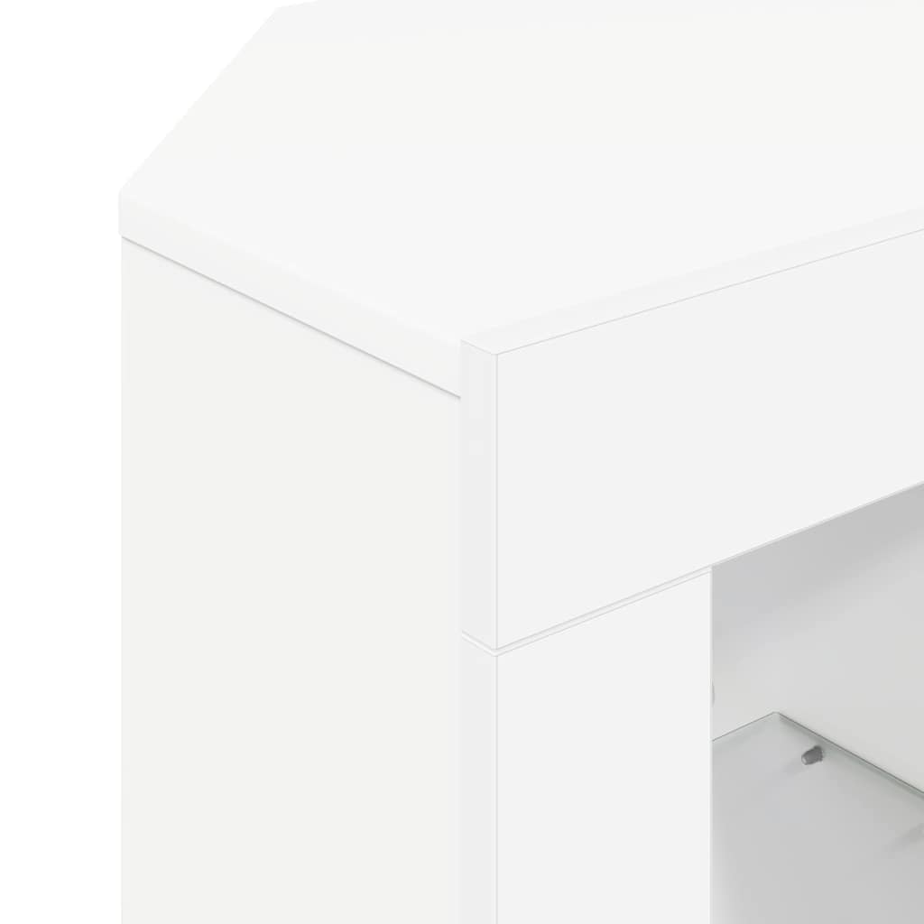 vidaXL Eck-LED-TV-Schrank Weiß 100 x 40 x 50 cm Holzwerkstoff