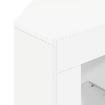 vidaXL Eck-LED-TV-Schrank Weiß 100 x 40 x 50 cm Holzwerkstoff