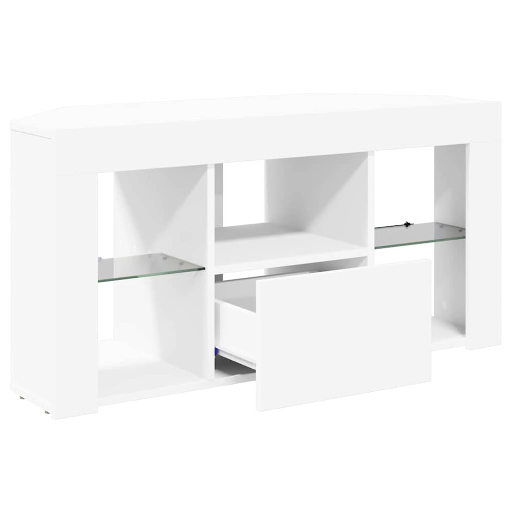 vidaXL Eck-LED-TV-Schrank Weiß 100 x 40 x 50 cm Holzwerkstoff