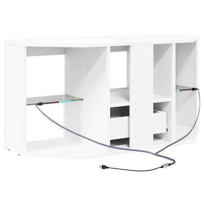 vidaXL Eck-LED-TV-Schrank Weiß 100 x 40 x 50 cm Holzwerkstoff
