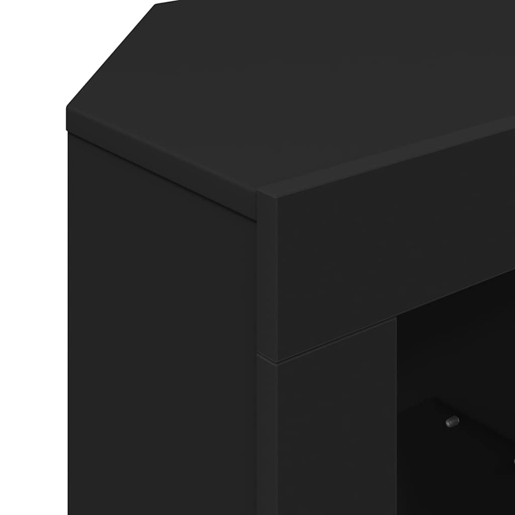 vidaXL Eck-LED-TV-Schrank Schwarz 100 x 40 x 50 cm Holzwerkstoff