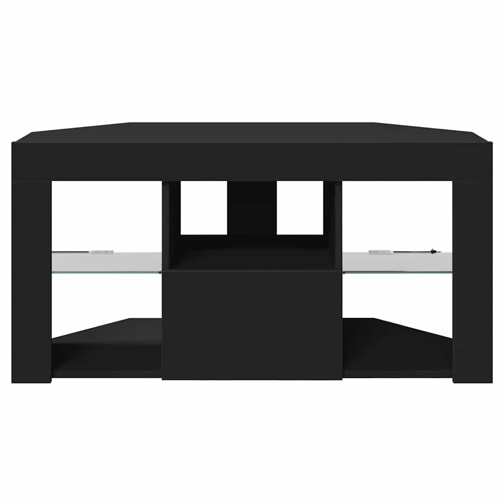 vidaXL Eck-LED-TV-Schrank Schwarz 100 x 40 x 50 cm Holzwerkstoff