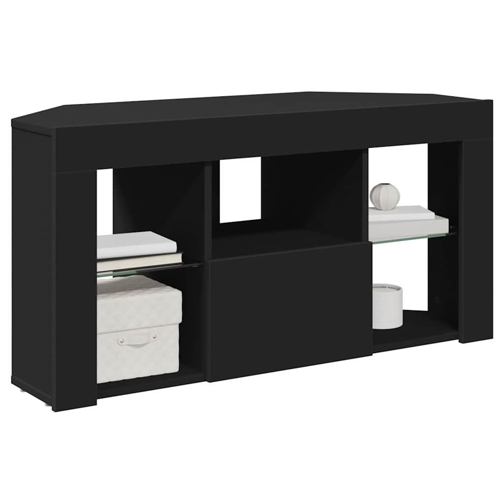 vidaXL Eck-LED-TV-Schrank Schwarz 100 x 40 x 50 cm Holzwerkstoff
