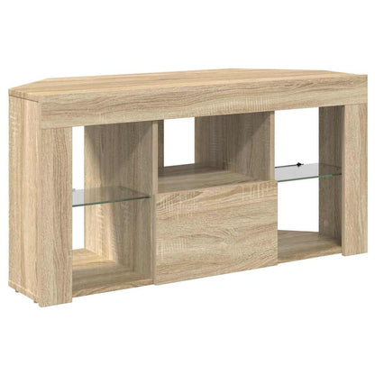 vidaXL Eck-LED-TV-Schrank Sonoma-Eiche 100 x 40 x 50 cm Holzwerkstoff