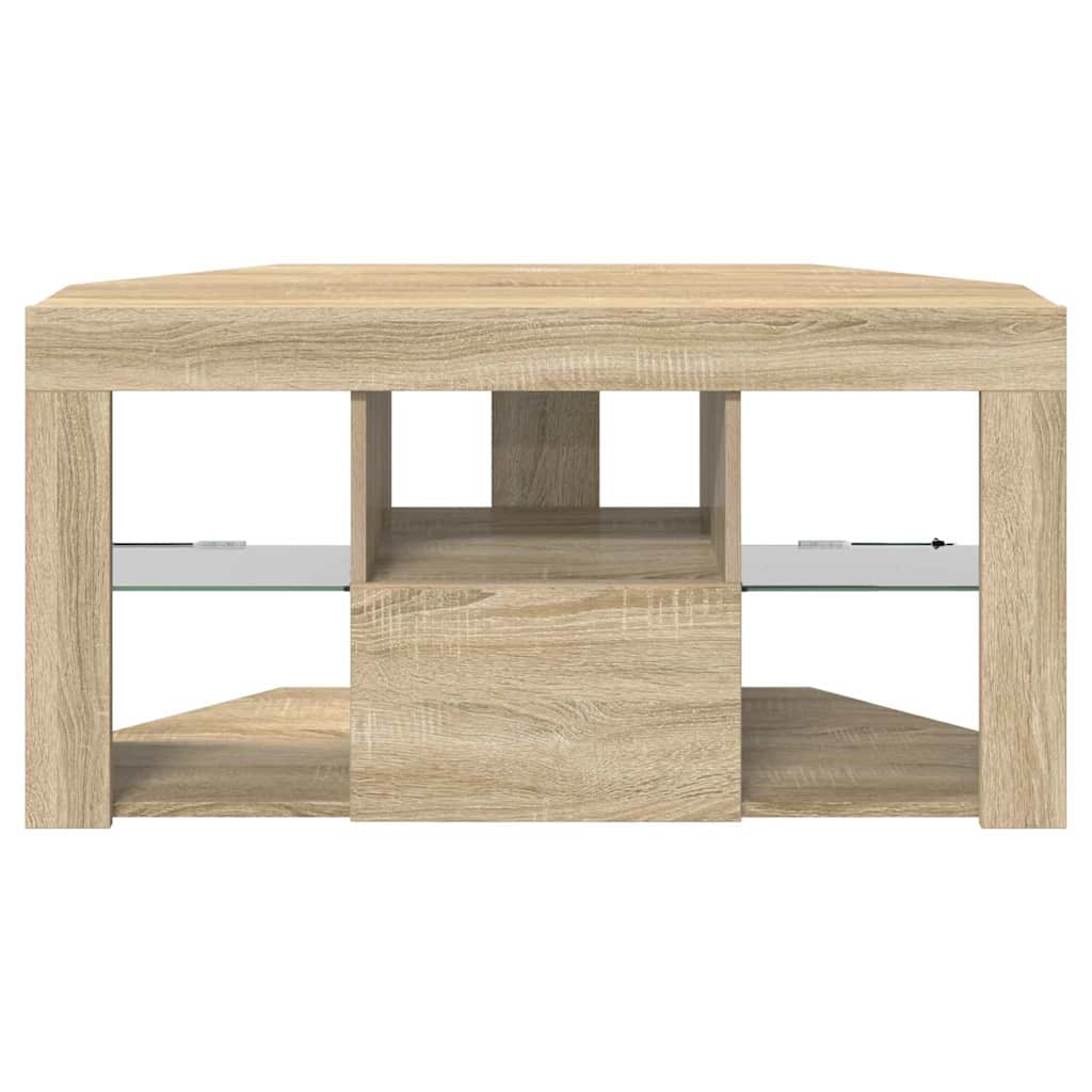 vidaXL Eck-LED-TV-Schrank Sonoma-Eiche 100 x 40 x 50 cm Holzwerkstoff