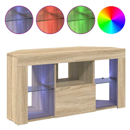 vidaXL Eck-LED-TV-Schrank Sonoma-Eiche 100 x 40 x 50 cm Holzwerkstoff