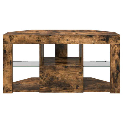 vidaXL Eck-LED-TV-Schrank Geräucherte Eiche 100 x 40 x 50 cm