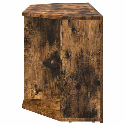 vidaXL Eck-LED-TV-Schrank Geräucherte Eiche 100 x 40 x 50 cm